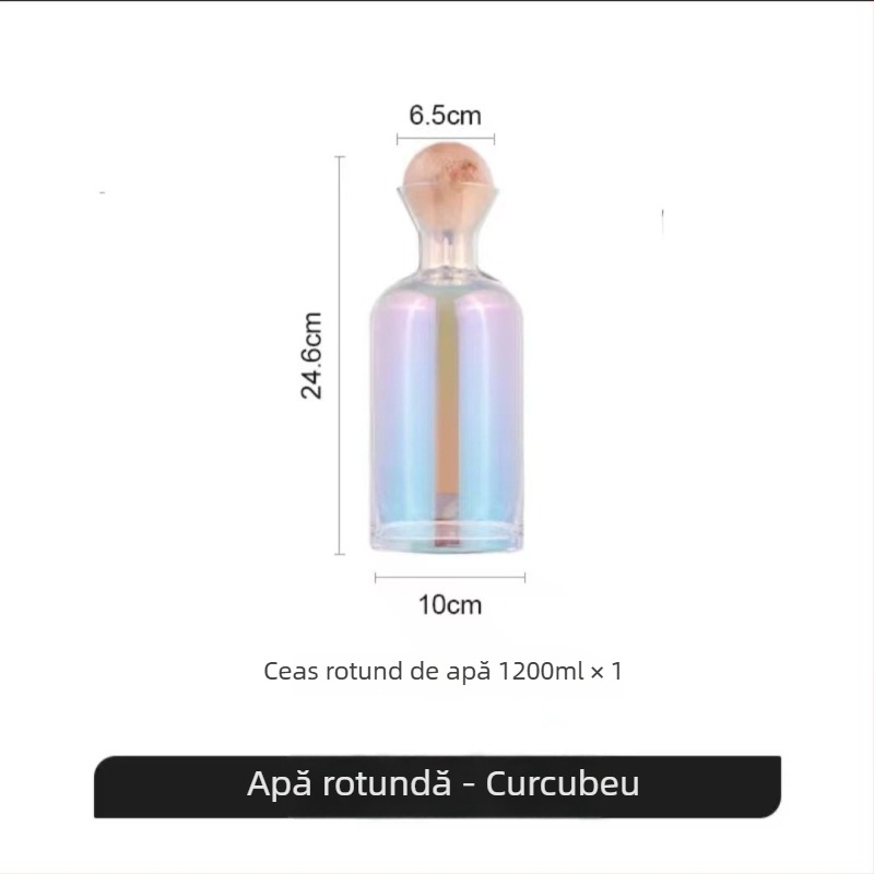 Set de pahare din sticlă și cană de suc pentru uz casnic, stil lux lejer, sticlă rezistentă la temperaturi înalte, mare capacitate