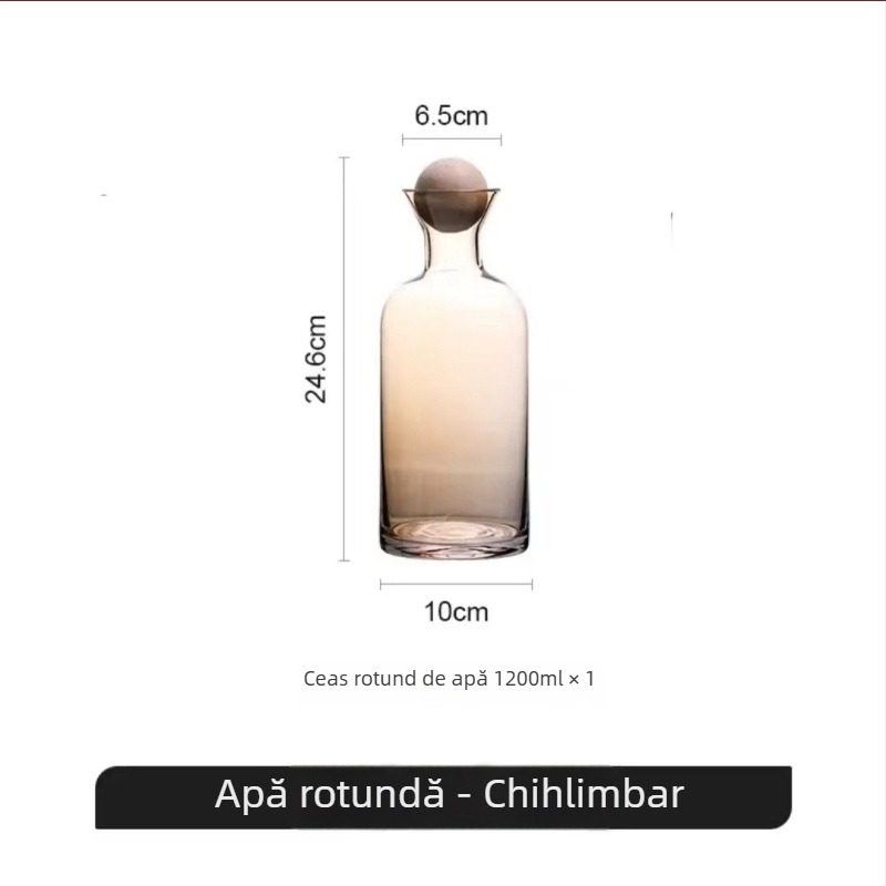 Set de pahare din sticlă și cană de suc pentru uz casnic, stil lux lejer, sticlă rezistentă la temperaturi înalte, mare capacitate