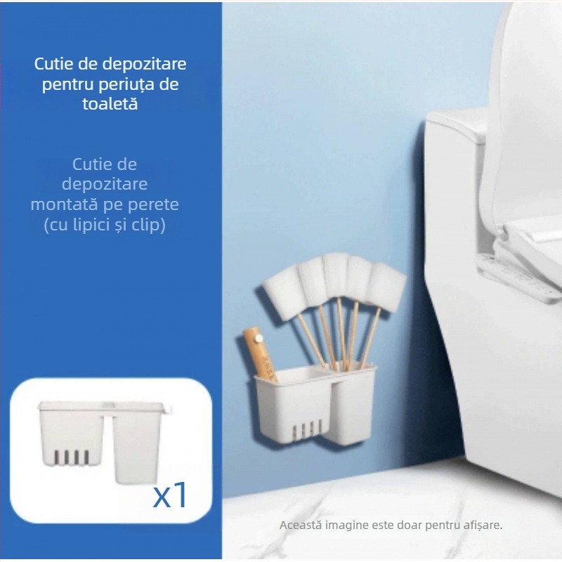 Perie de toaletă de unică folosință pentru uz casnic — fără colțuri moarte, curățare în crăpături, nucleu de înlocuire, plastic