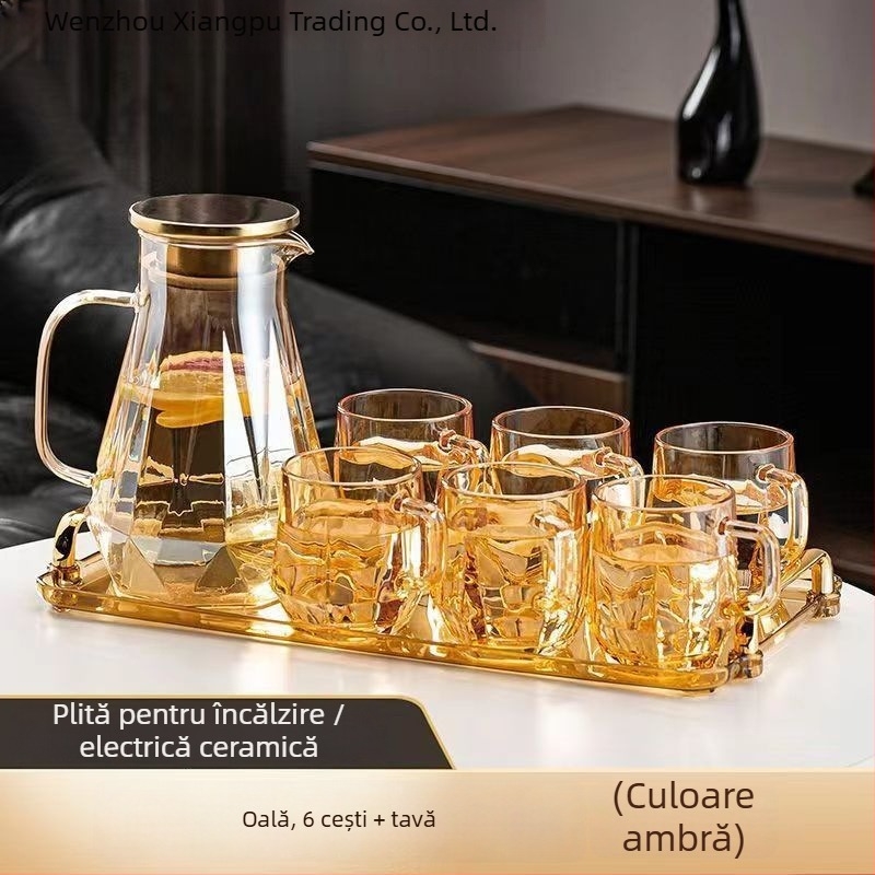 Xiangpu set de ceai din sticlă – Stil Nordic, rezistent la căldură, pentru casă, cadou corporativ