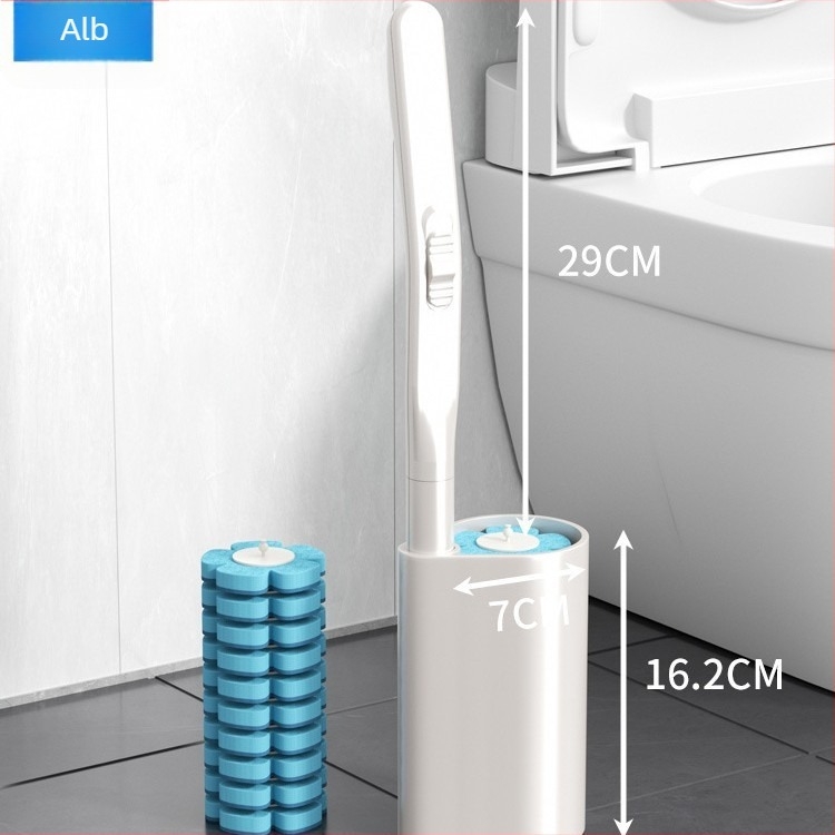 Perie de toaletă din plastic, de unică folosință, design modern minimalist, cu țeavă simplă sau dublă, marca Yuheng