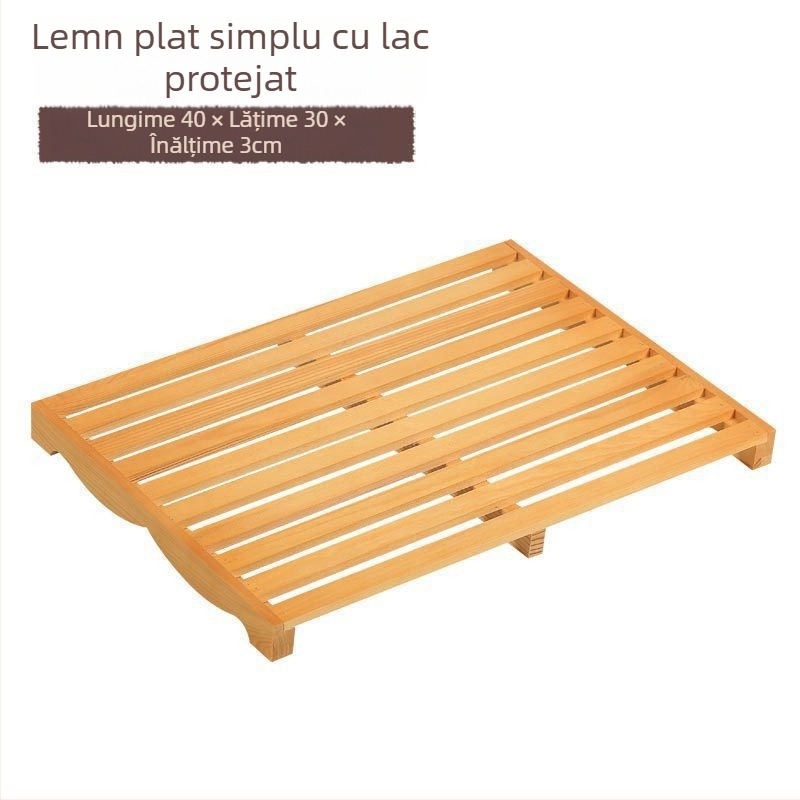 Tavă din lemn pentru expunere, pătrată, suprafață desenată manual, logo personalizabil