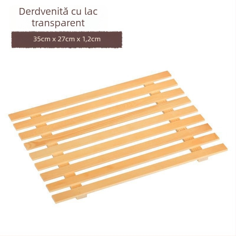 Tavă din lemn pentru expunere, pătrată, suprafață desenată manual, logo personalizabil