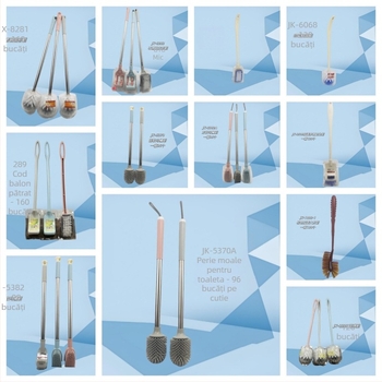 Perie de toaletă Qikai, construcție din plastic, ambalaj în carcasă din plastic, lansare în iarna 2020