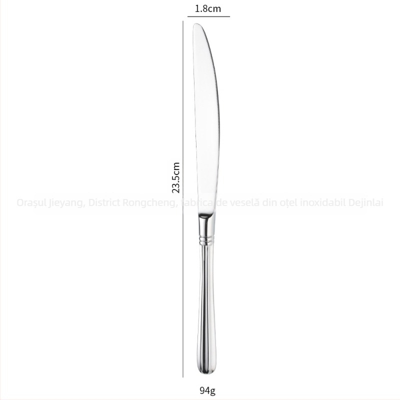 Set tacâmuri western din oțel inoxidabil 304, cuțit, furculiță și lingură, forjat, finisaj oglindă, design modern minimalist
