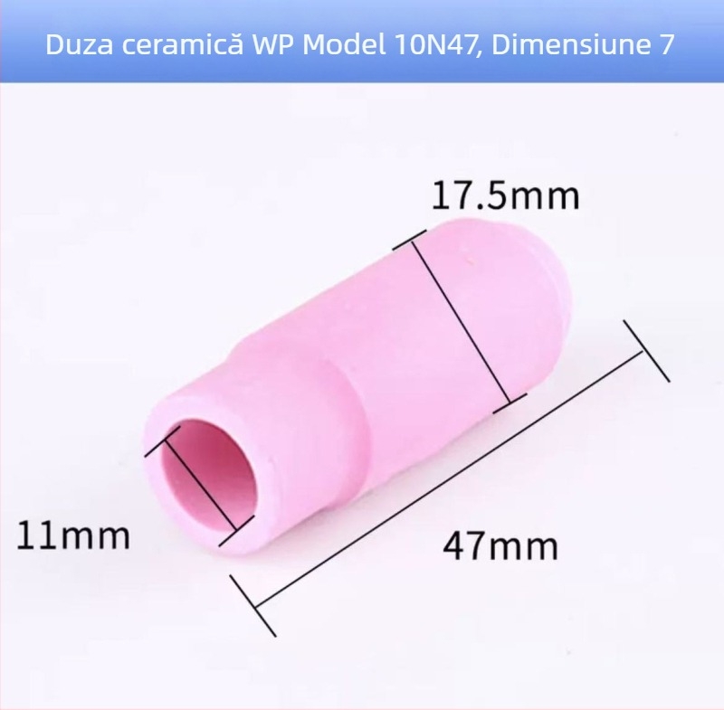 Accesorii pentru sudură cu arc argon: duză 17, tijă lungă a arcului, capac de presiune WP-18 lung, suport de vârfuri wolfram 26, duză ceramică