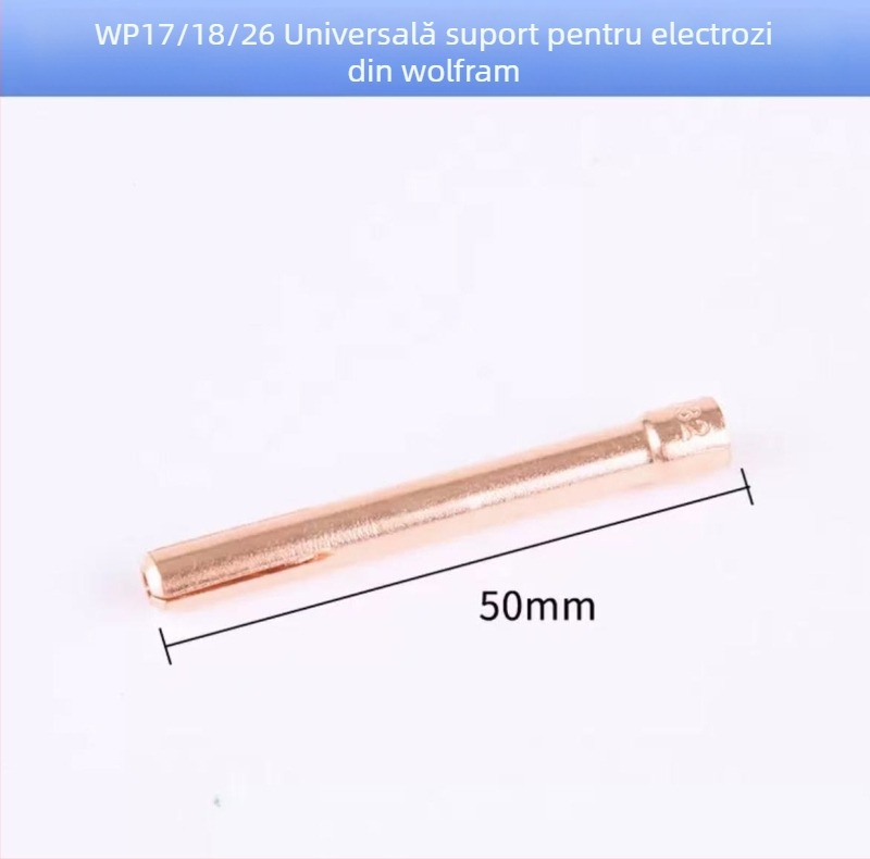 Accesorii pentru sudură cu arc argon: duză 17, tijă lungă a arcului, capac de presiune WP-18 lung, suport de vârfuri wolfram 26, duză ceramică