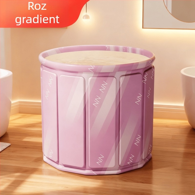 Vas de baie pliabil pentru adulți – portabilă, cadă de întreg corpul, fără capac; materiale: pânză impermeabilă, Pearl Cotton, placă compozită, PVC
