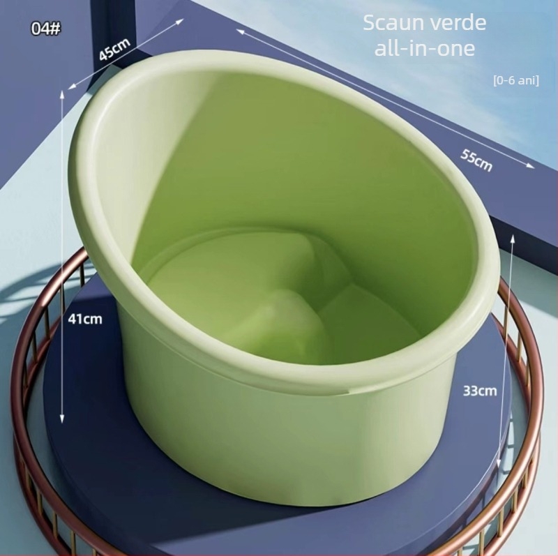 Cadă de baie din plastic pentru copii, șezut înălțat, design cu temperatură constantă, fără pliere