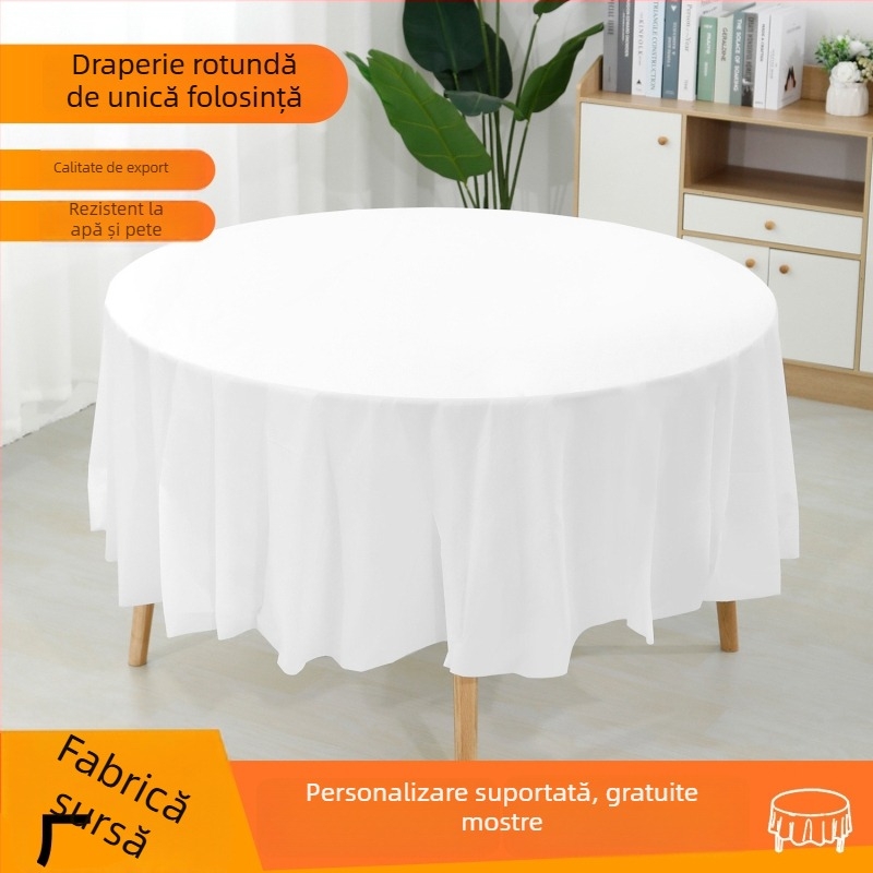 Runxiang față de masă rotundă din PEVA, grosime 3 straturi, model simplu, personalizare