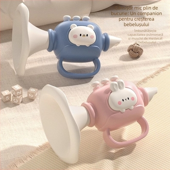 Set muzical din plastic pentru bebeluși – jucării de suflat cu fluier și armonică, pentru 0-3 ani, Cod produs 1122