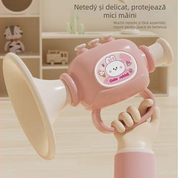 Set muzical din plastic pentru bebeluși – jucării de suflat cu fluier și armonică, pentru 0-3 ani, Cod produs 1122