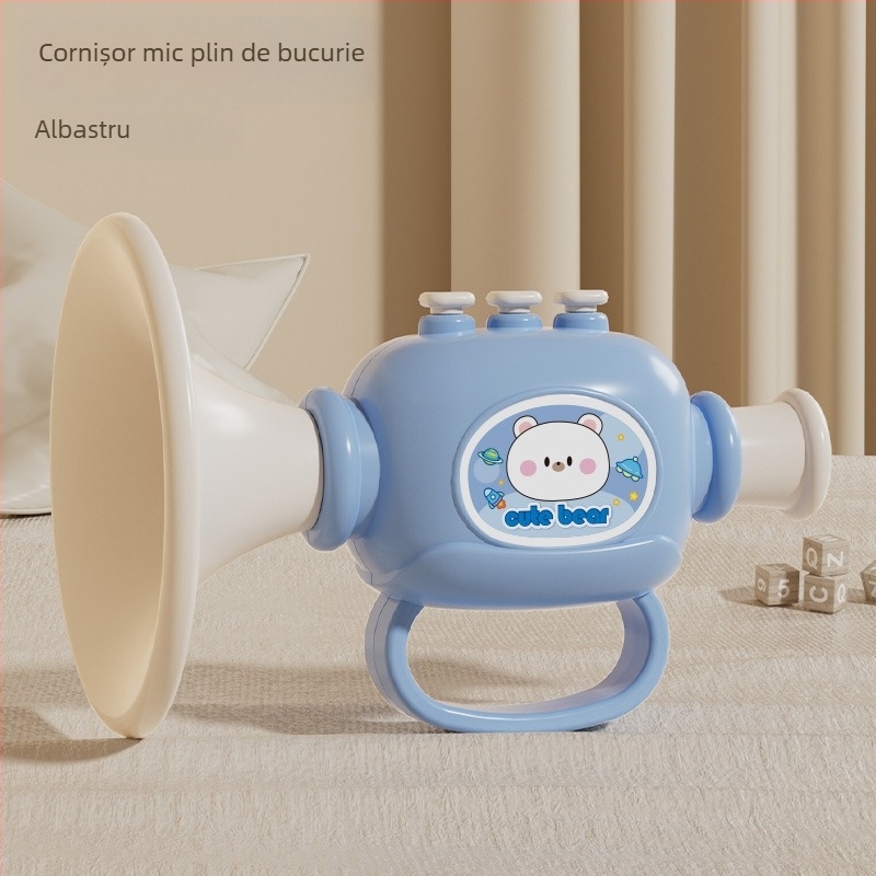 Set muzical din plastic pentru bebeluși – jucării de suflat cu fluier și armonică, pentru 0-3 ani, Cod produs 1122