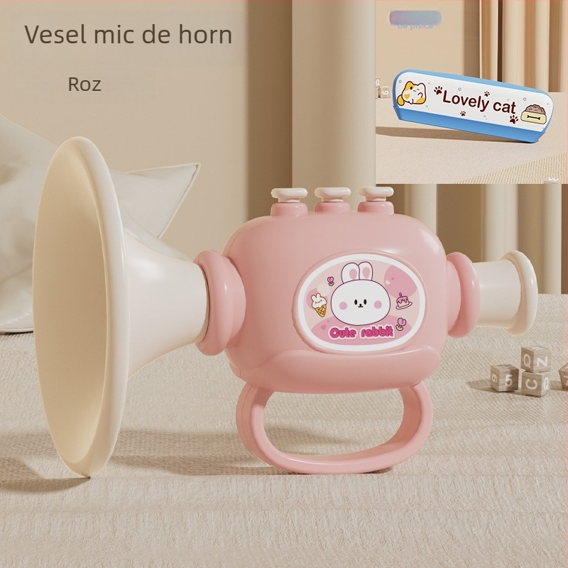 Set muzical din plastic pentru bebeluși – jucării de suflat cu fluier și armonică, pentru 0-3 ani, Cod produs 1122