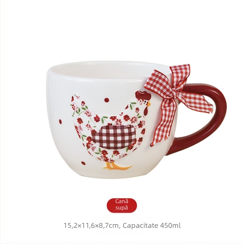 Set ceramic de masă: cești de cafea, boluri și farfurii, borcan sigilat; stil INS simplu; lucrat manual; personalizare disponibilă.
