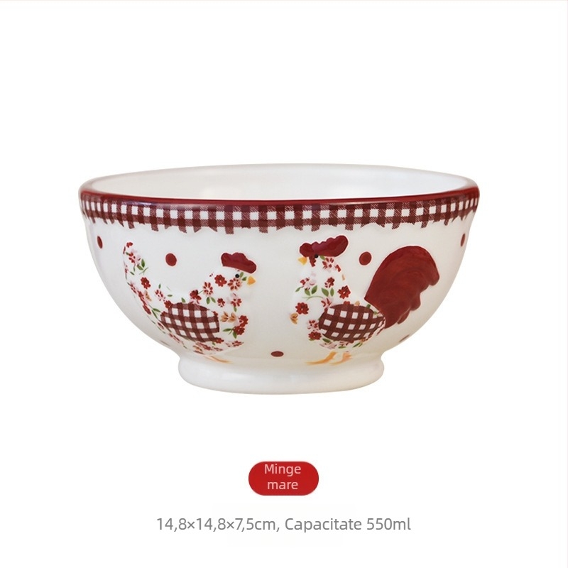 Set ceramic de masă: cești de cafea, boluri și farfurii, borcan sigilat; stil INS simplu; lucrat manual; personalizare disponibilă.