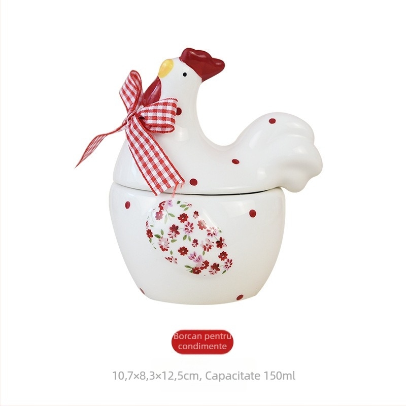 Set ceramic de masă: cești de cafea, boluri și farfurii, borcan sigilat; stil INS simplu; lucrat manual; personalizare disponibilă.