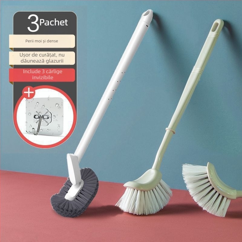 Set perie WC din plastic cu cap curbat, pentru baie – Brand: Unique