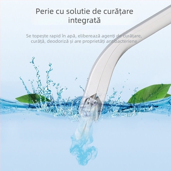 Set de perie de toaletă de unică folosință, montat pe perete, cu capete de înlocuire dizolvabile, din plastic