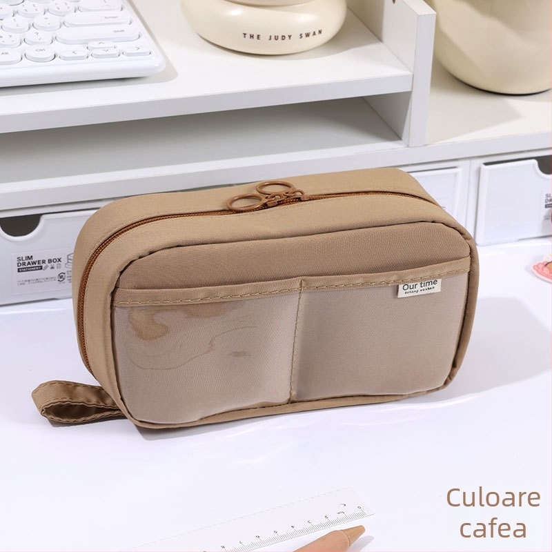 Penar de creioane cu cinci straturi, model vulcanic, stil coreean, capacitate mare, design creativ pentru fete.