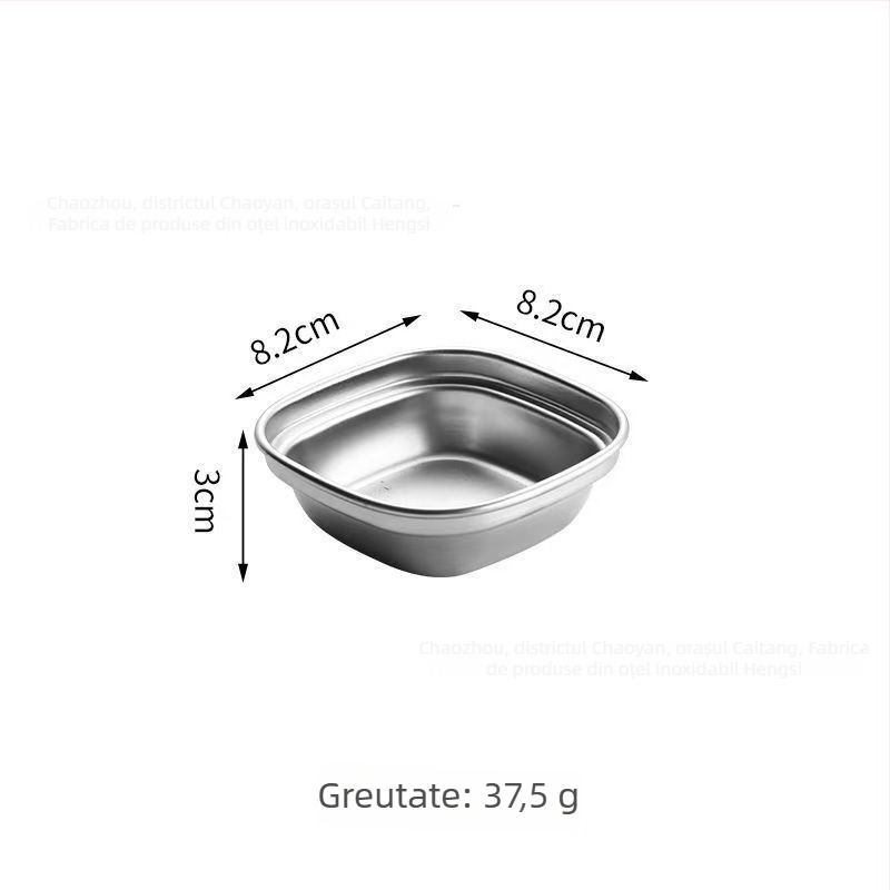 Vas din oțel inoxidabil 304 pentru sosuri de hot pot și dips, design cu două și trei panouri, formă neregulată, finisaj electroplating, personalizare disponibilă
