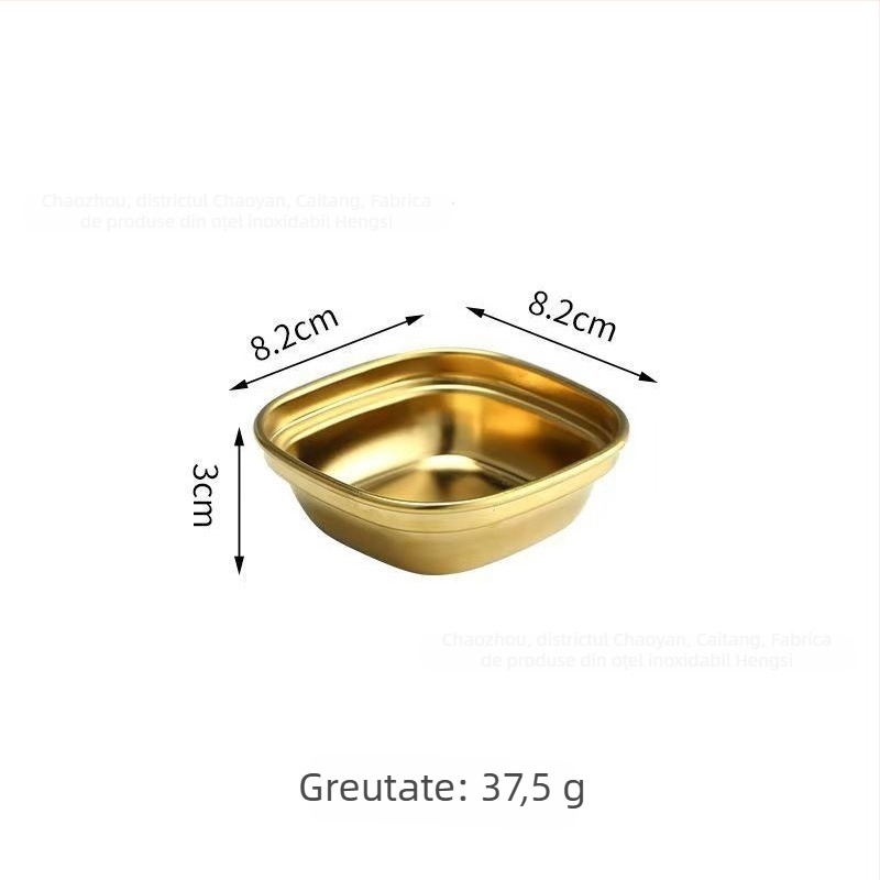 Vas din oțel inoxidabil 304 pentru sosuri de hot pot și dips, design cu două și trei panouri, formă neregulată, finisaj electroplating, personalizare disponibilă