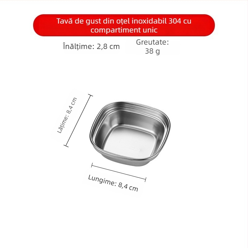 Vas din oțel inoxidabil 304 pentru sosuri de hot pot și dips, design cu două și trei panouri, formă neregulată, finisaj electroplating, personalizare disponibilă
