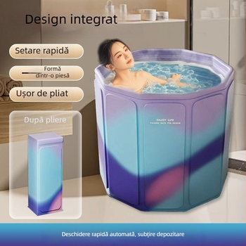 Cadă de baie pliabilă pentru adulți — din tarpaulin, design pliabil, cadă pentru corpul întreg (Material: tarpaulin; Stil: pliabil; Potrivit pentru: adulți)