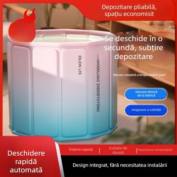 Cadă de baie pliabilă pentru adulți — din tarpaulin, design pliabil, cadă pentru corpul întreg (Material: tarpaulin; Stil: pliabil; Potrivit pentru: adulți)