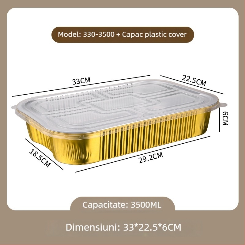 Set de grătar din folie de aluminiu, de unică folosință - pentru exterior, portabil, Gold Profit, Origine Zhejiang, Nu este compatibil cu microundele