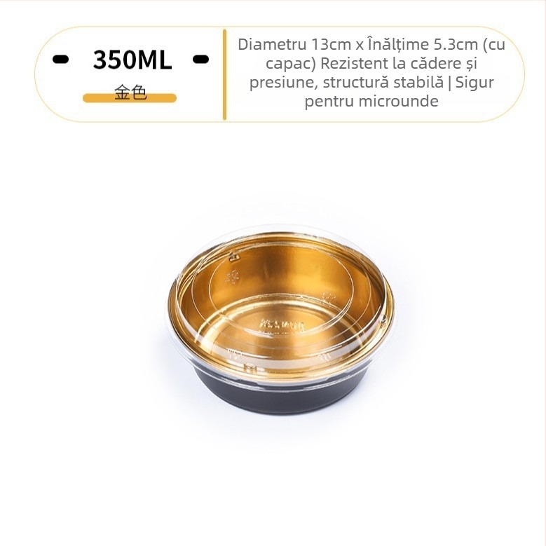 Sanze bol de unică folosință PP pentru bento japonez, rotund, din plastic, stil japonez, durată de viață 3 ani