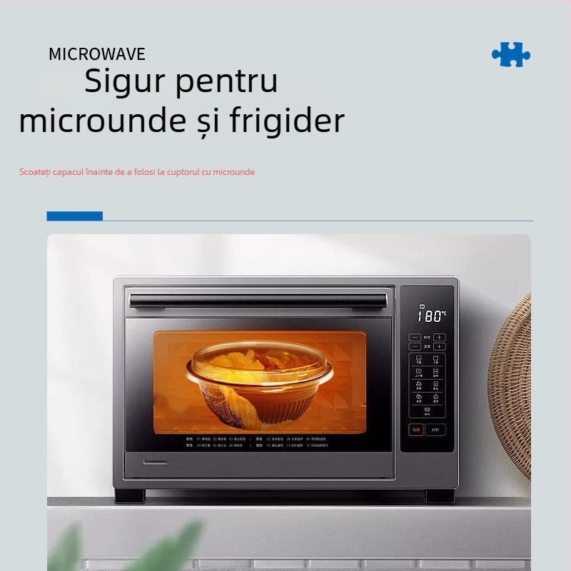 Sanze bol de unică folosință PP pentru bento japonez, rotund, din plastic, stil japonez, durată de viață 3 ani