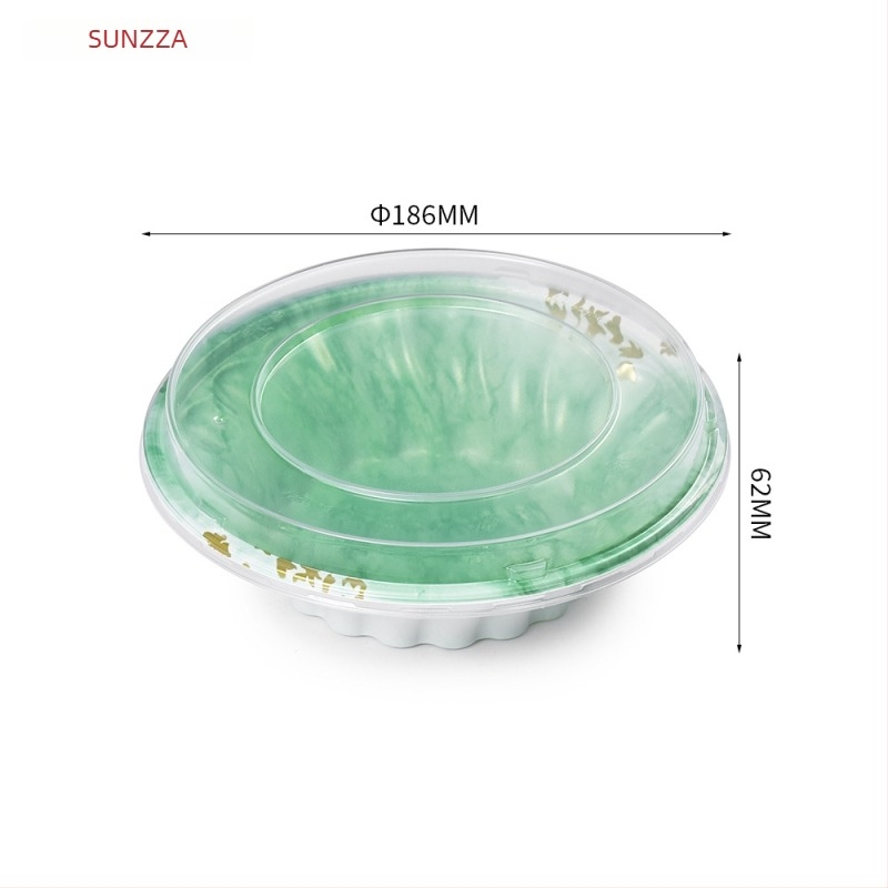Sanze bol de unică folosință PP pentru bento japonez, rotund, din plastic, stil japonez, durată de viață 3 ani