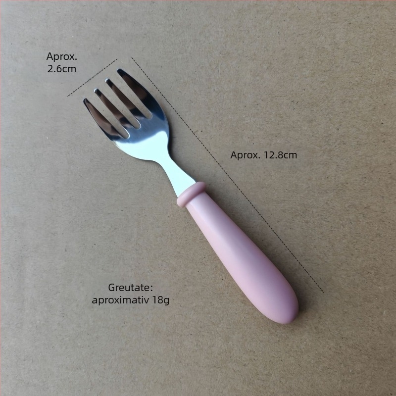 Set de tacâmuri pentru copii din oțel inoxidabil 304 cu mânere din ABS, finisaj oglindă, lucrat manual, imprimare logo disponibil