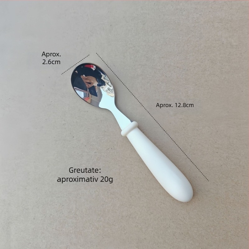 Set de tacâmuri pentru copii din oțel inoxidabil 304 cu mânere din ABS, finisaj oglindă, lucrat manual, imprimare logo disponibil