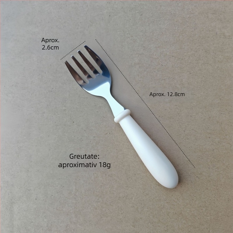 Set de tacâmuri pentru copii din oțel inoxidabil 304 cu mânere din ABS, finisaj oglindă, lucrat manual, imprimare logo disponibil