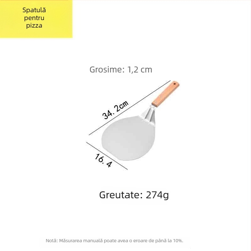 Spatulă din oțel inoxidabil cu mâner din lemn – set spatule pentru gătit teppanyaki/grill, One mind, lansare primăvara 2017, stil modern și simplu