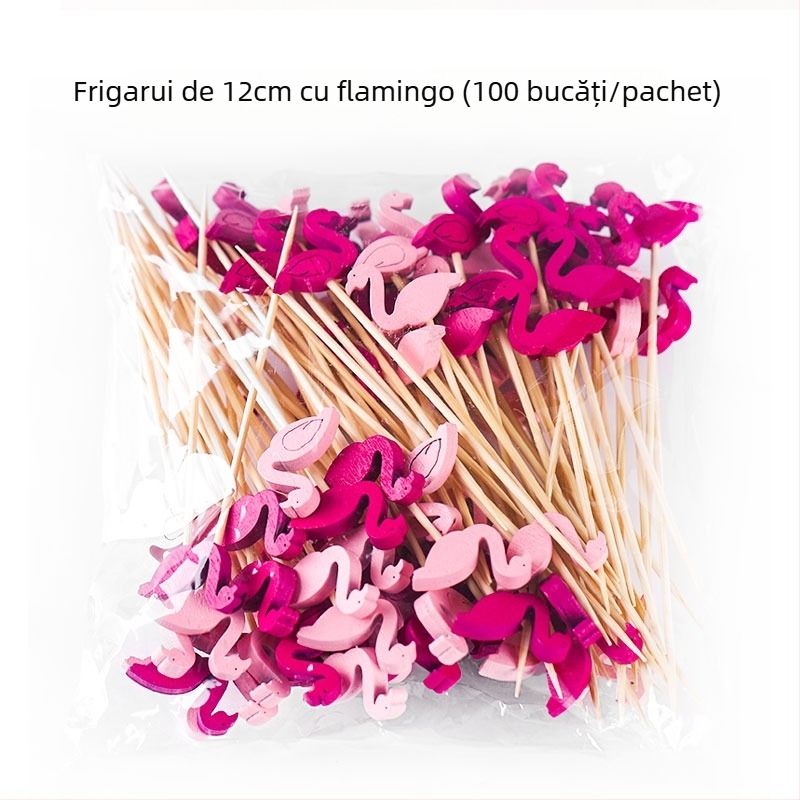 Bețișoare de fructe din bambus, de unică folosință, 100 bucăți, stil modern minimalist, șlefuit cu apă, calitate premium