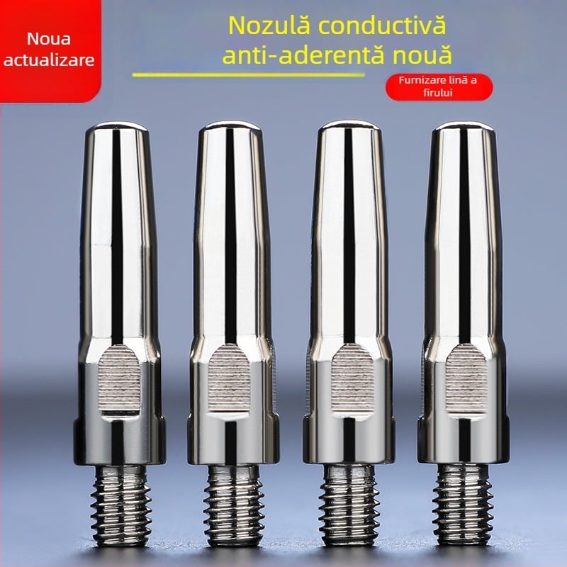 MIG sudură: vârf de contact electroplacat și duză din cupru 1.0/1.2 mm, acționare pneumatică, aer cald și radiație infraroșie