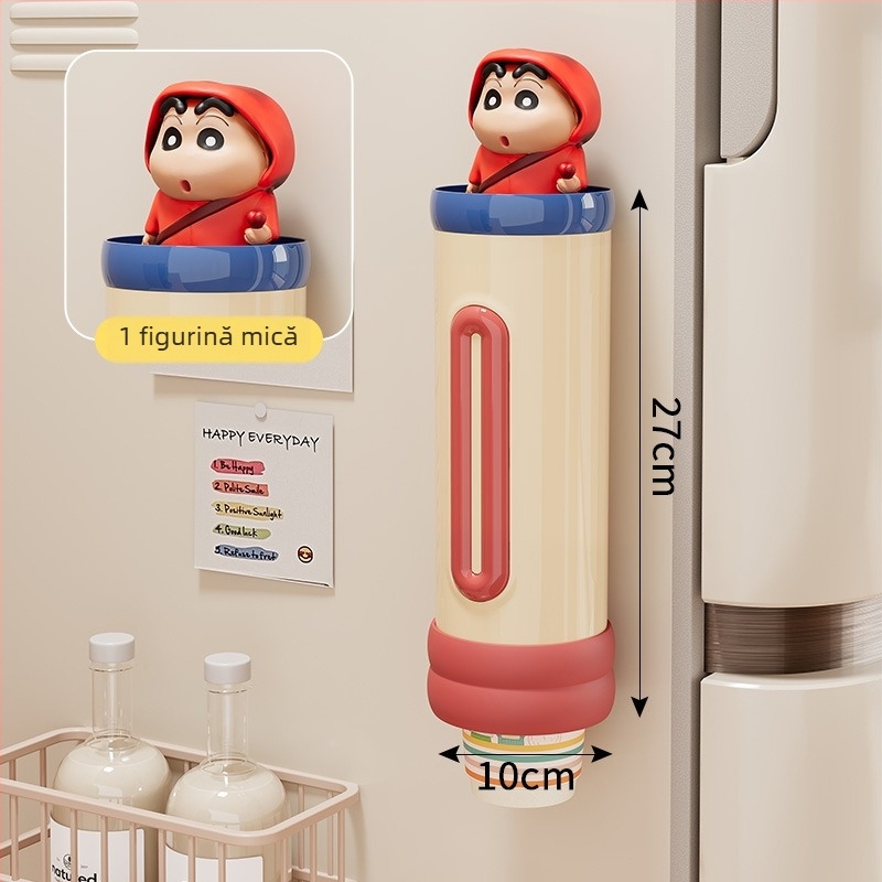 Suport montat pe perete pentru pahare de unică folosință, din plastic, stil proaspăt și drăguț, greutate 250 g, fără găuri