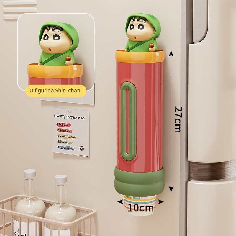 Suport montat pe perete pentru pahare de unică folosință, din plastic, stil proaspăt și drăguț, greutate 250 g, fără găuri