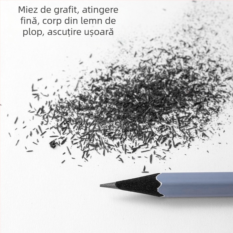 Creioane din lemn 2B pentru elevi, pentru examene și schițe
