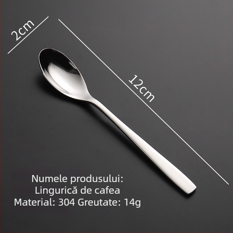 Set cuțit, furcă și lingură pentru steak din oțel inoxidabil 304, finisaj oglindit, stil modern