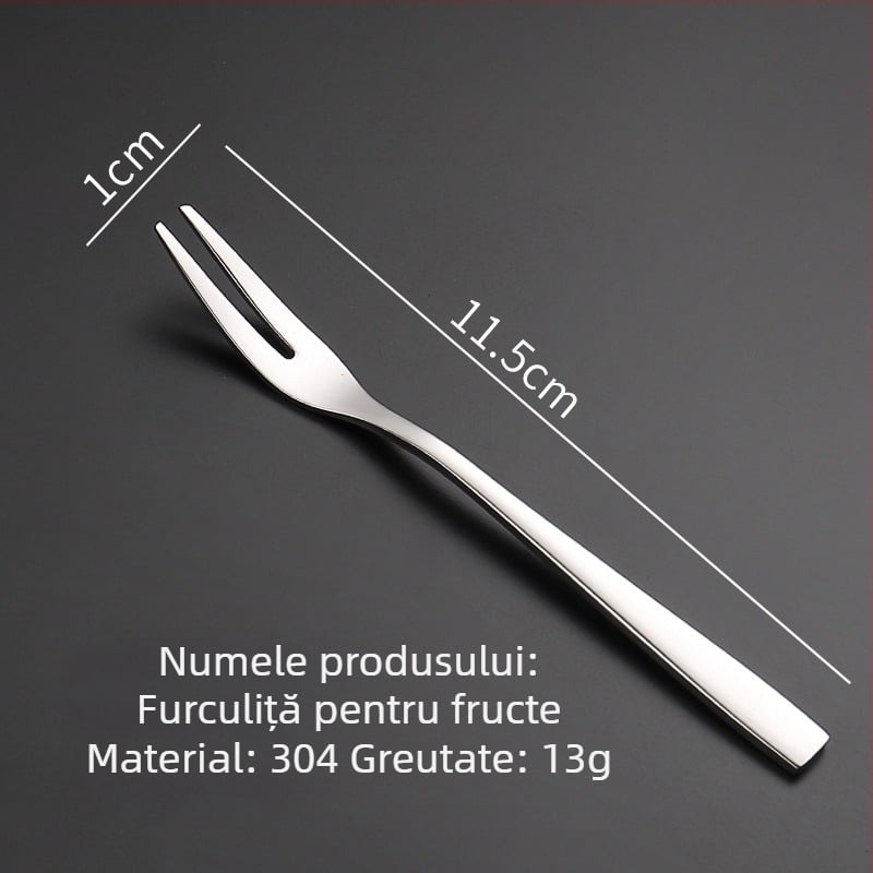 Set cuțit, furcă și lingură pentru steak din oțel inoxidabil 304, finisaj oglindit, stil modern