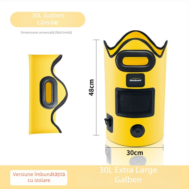 Rain Guard Cadă pliabilă pentru baie la picioare – PVC, design pliabil, temperatură constantă, spumă cu abur pentru înmuierea picioarelor