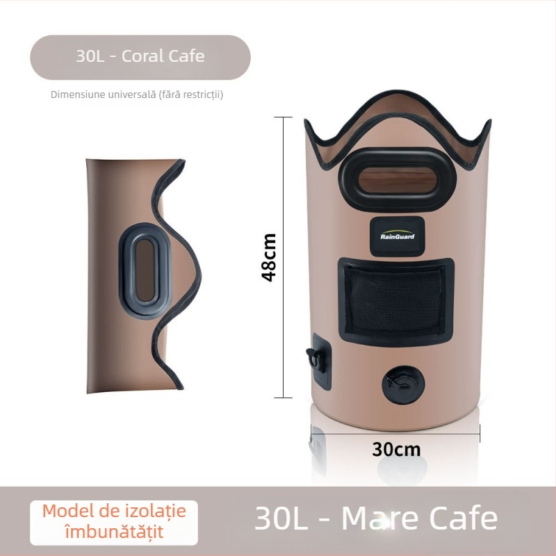 Rain Guard Cadă pliabilă pentru baie la picioare – PVC, design pliabil, temperatură constantă, spumă cu abur pentru înmuierea picioarelor