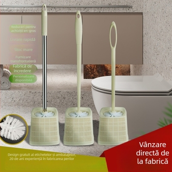 Set de perie pentru toaletă cu mâner lung pentru curățare în colțuri – plastic, 122 g, ambalaj multipack, Meishuo