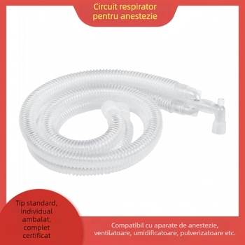 Circuit de respirație pentru anestezie, de unică utilizare, pentru aparat de anestezie și echipament respirator | Material: PP | Brand: Yunda/alte | 1 set per pachet | Aprobarea medicamentului/echipamentului: Yu machinery note 20182080722