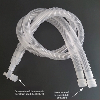 Circuit de respirație pentru anestezie, de unică utilizare, pentru aparat de anestezie și echipament respirator | Material: PP | Brand: Yunda/alte | 1 set per pachet | Aprobarea medicamentului/echipamentului: Yu machinery note 20182080722