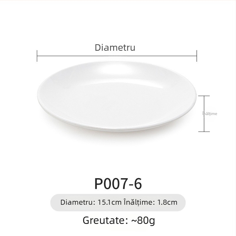Farfurie melamină Yunnan Cross-Bridge Rice Noodle – rotundă, divizată în compartimente, stil Nordic; nu este potrivită pentru cuptorul cu microunde